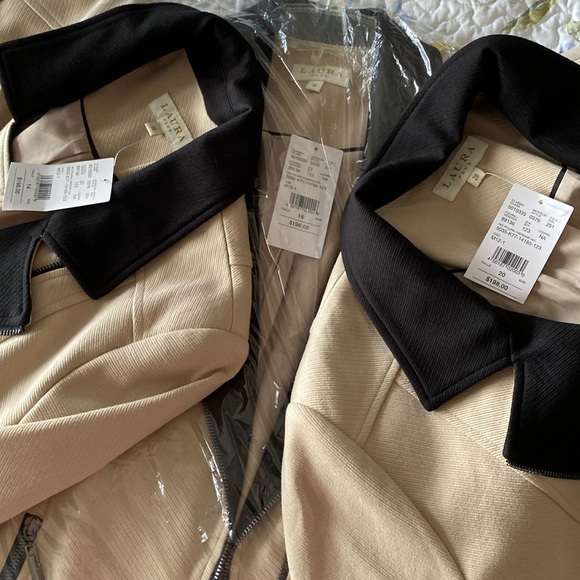 Laura plus open front collared jacket very versatile: casual or dress lined NWTs - Picture 5 of 9